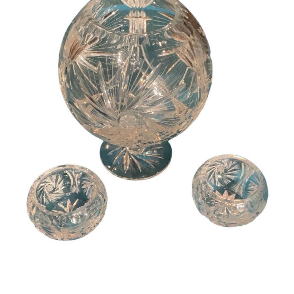 Crystal Rose Bowl Set